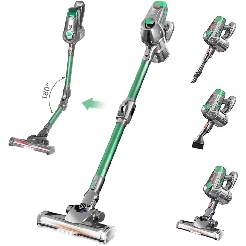 Chefio FlexiClean Pro™ Premium 4-in-1 Cordless Vacuum | Lightweight Stick Vacuum