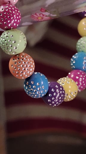 Colorful randomized sparkly beaded bracelet