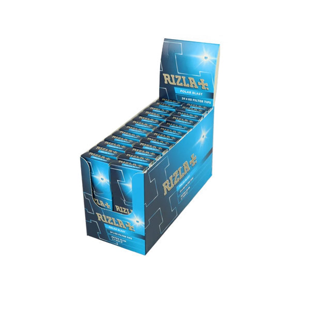 Rizla Polar Blast Extra Slim Crushball Filter Tips - 24 Packs