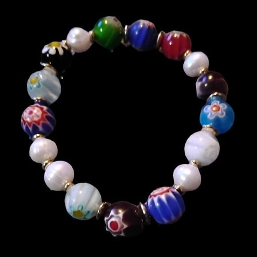 beautiful beaded multi color bracelet