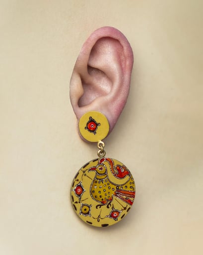 Golden Pigeon Earrings