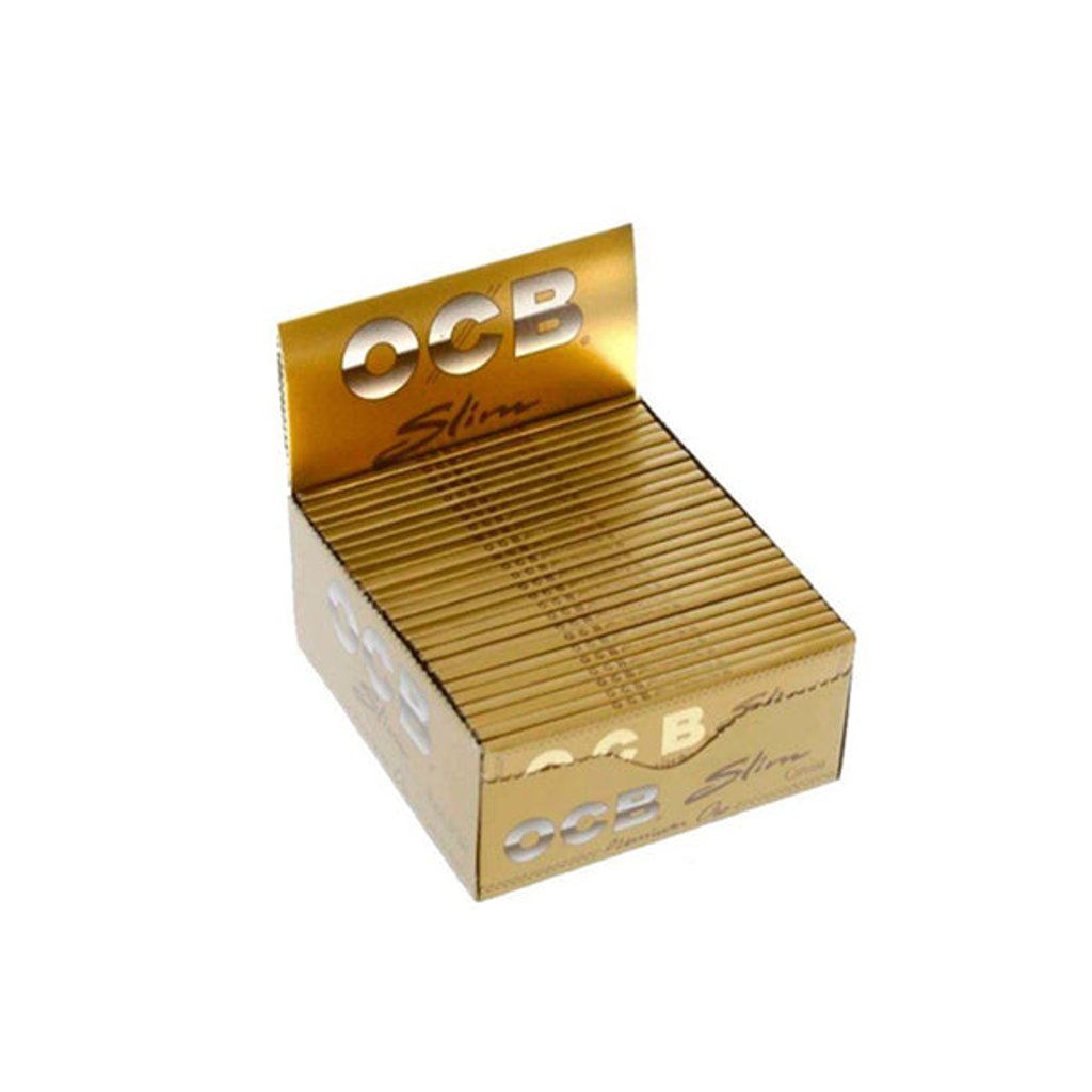 OCB Premium King Size Slim Gold Papers - 50 Packs