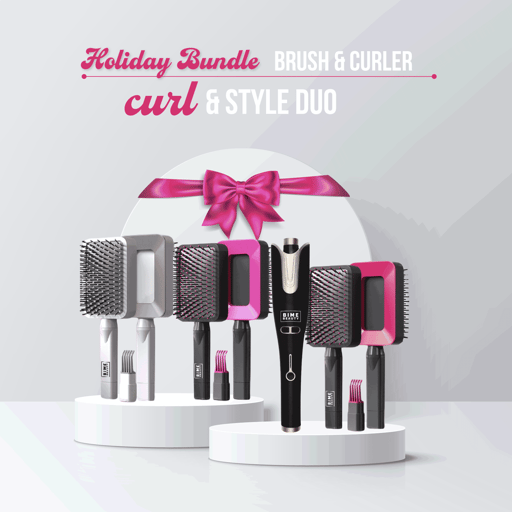 Automatic Hair Curler & 3D Brush Duo for Effortless Styling