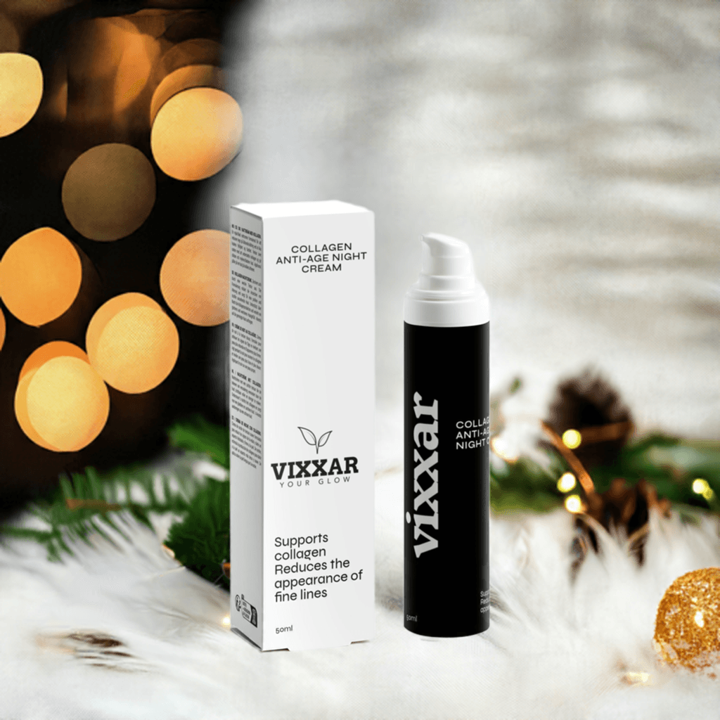 Collagen Night Routine Collection – Anti-Aging Night Cream, Serum & Eye Care (Vegan, Fragrance-Free)