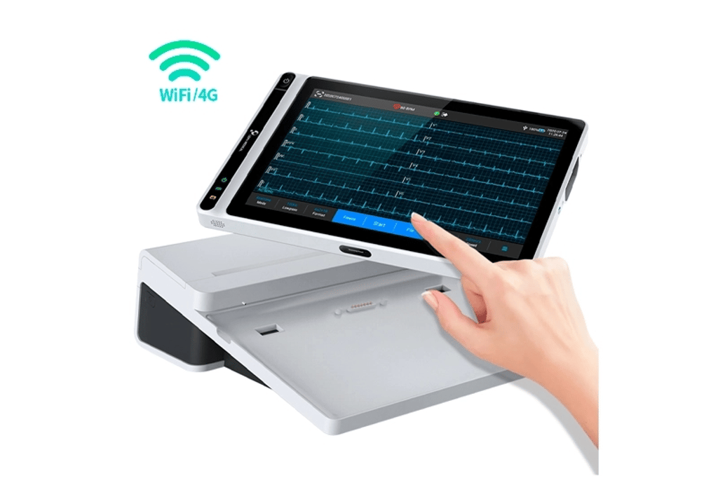 Grade 18 Leads Smart Portable ECG Monitor T180 with Printer AI Analysis Diagnosis Tablet Touch Screen